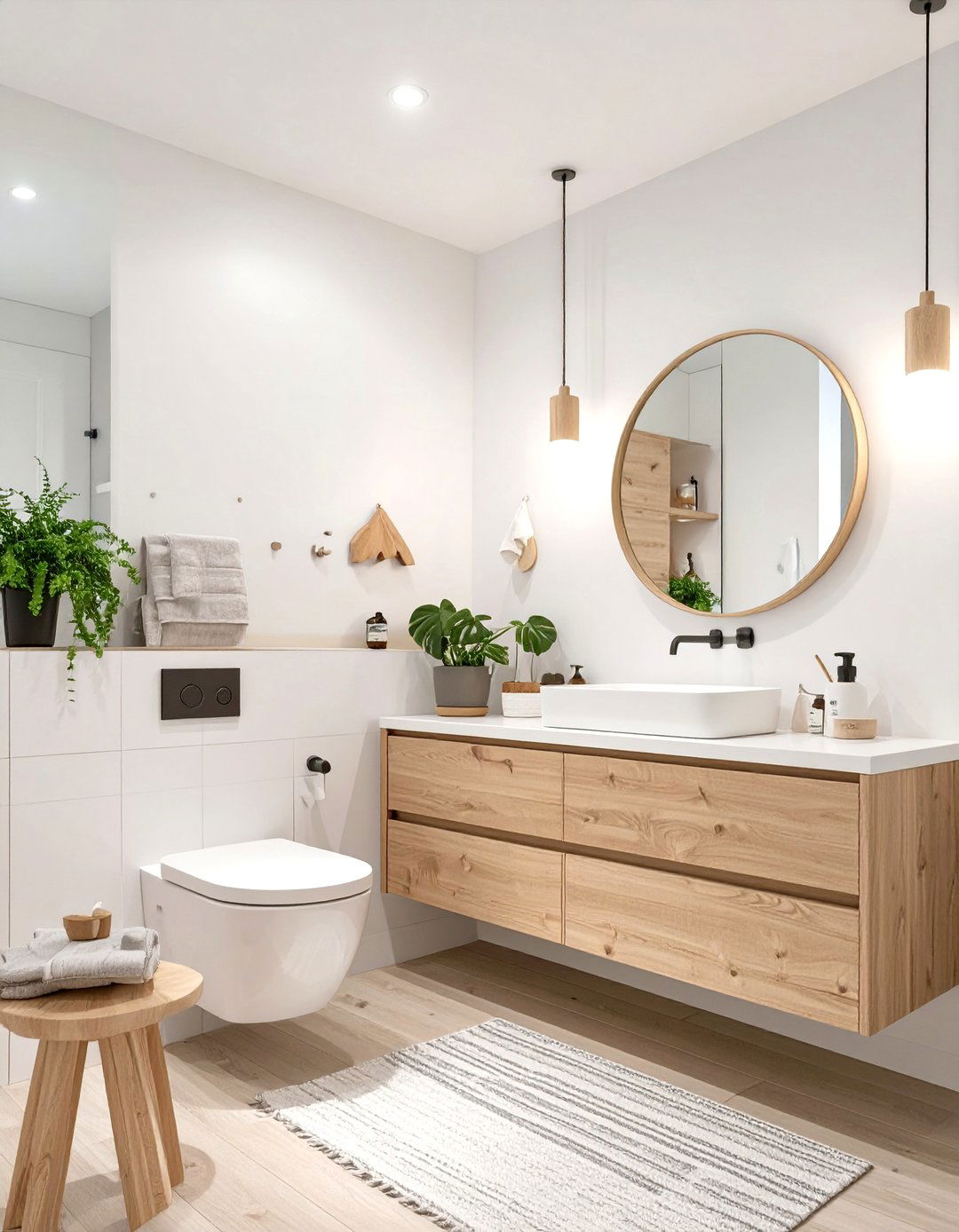 Minimalist Scandinavian Bathroom - 30 kids bathroom ideas