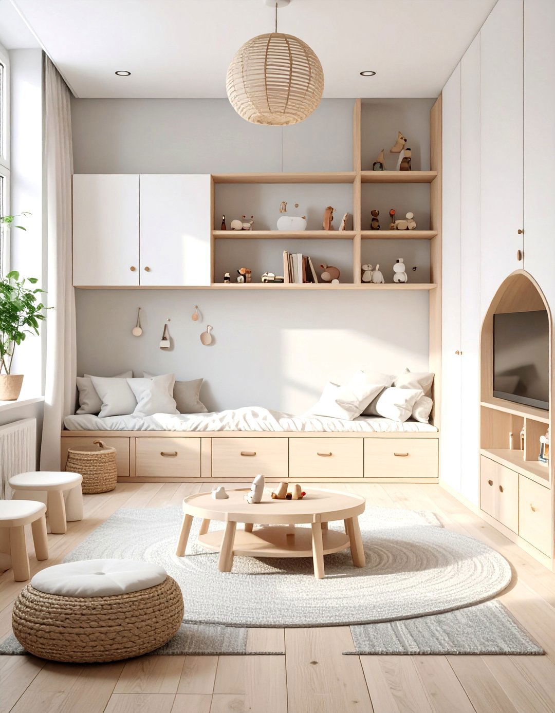 Minimalist Scandinavian Game Room - 30 game room ideas for kids