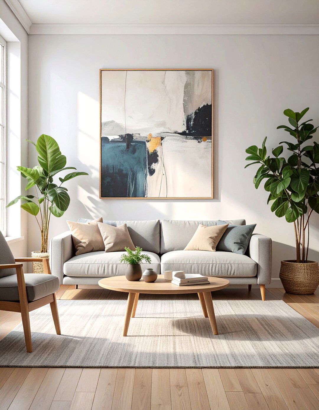 Minimalist Scandinavian Inspired Living Room - 30 ai mid-century living room ideas