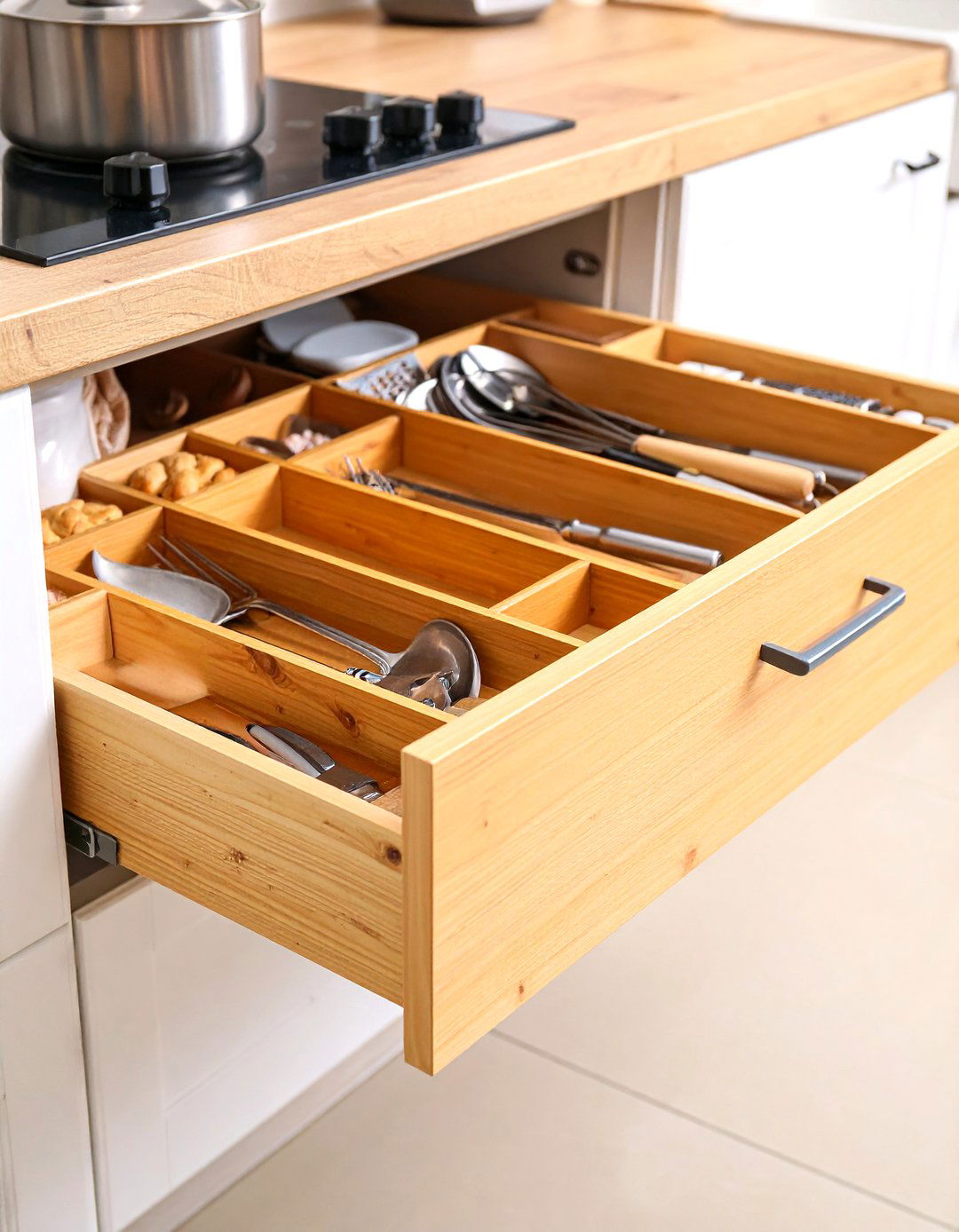 Minimalist Single Container Method - 30 kitchen drawer organizer ideas