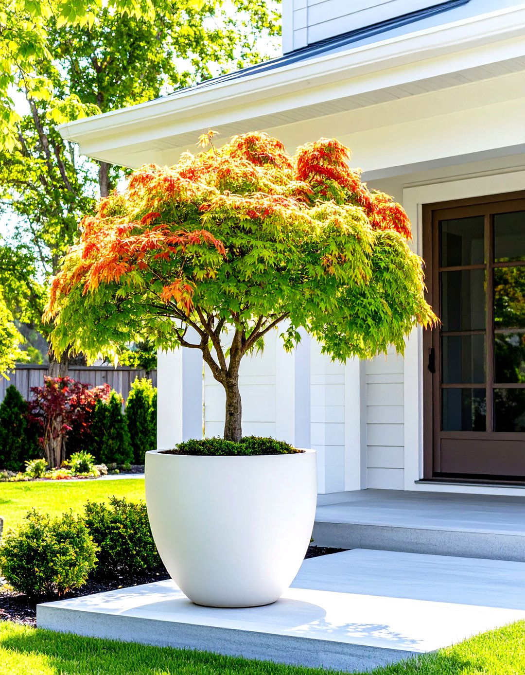 Minimalist Single Specimen Garden - 30 front yard container garden ideas