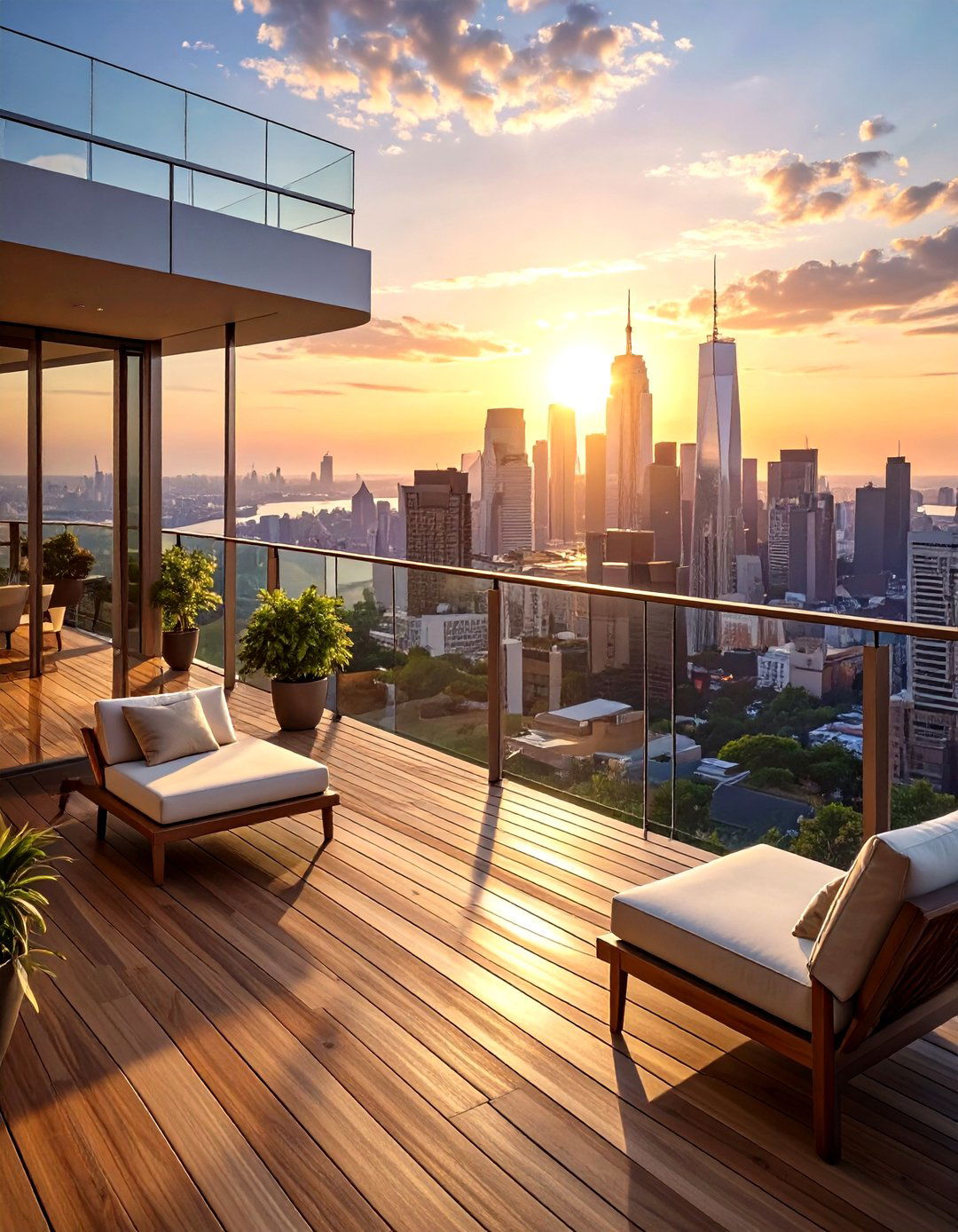Minimalist Thin Frame Glass Deck Railing - 30 metal deck railing ideas