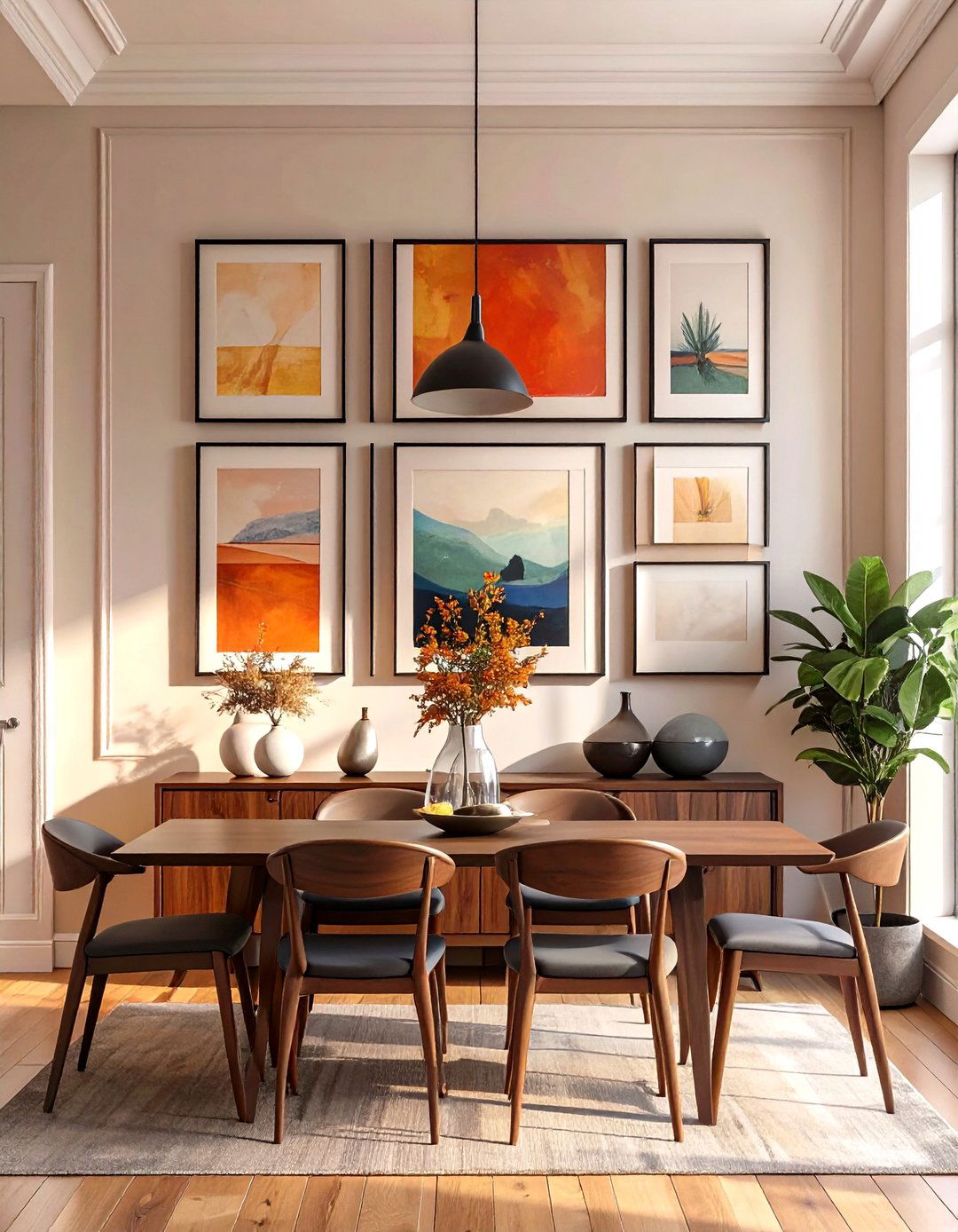 Minimalist Wall Art Gallery - 30 simple dining room ideas