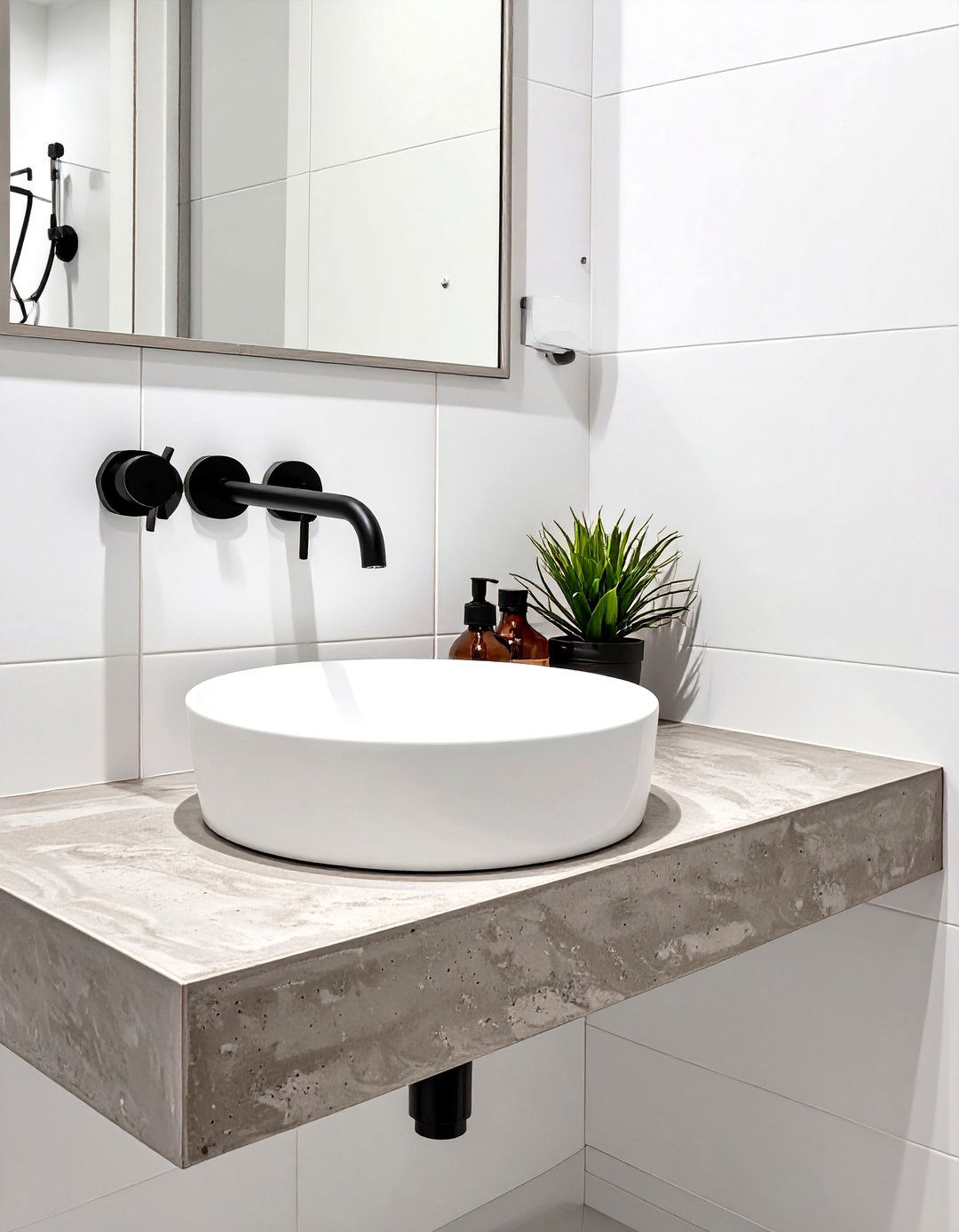Minimalist Wall Mounted Vanity Shelf - 30 vanity ideas