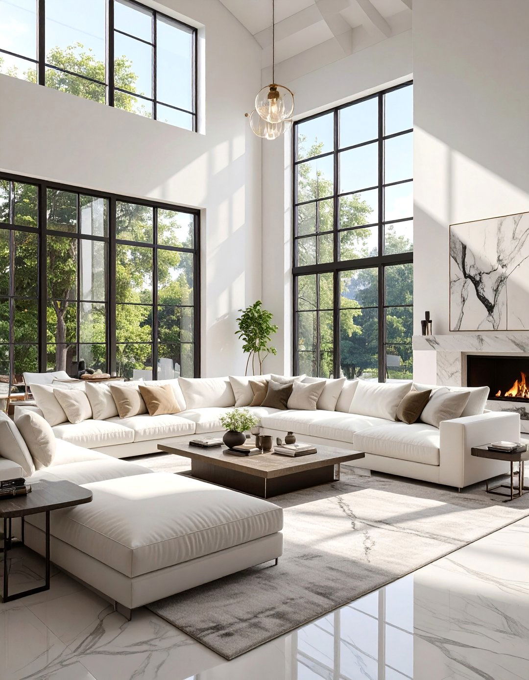 Minimalist White Living Room - 30 color ideas for living room