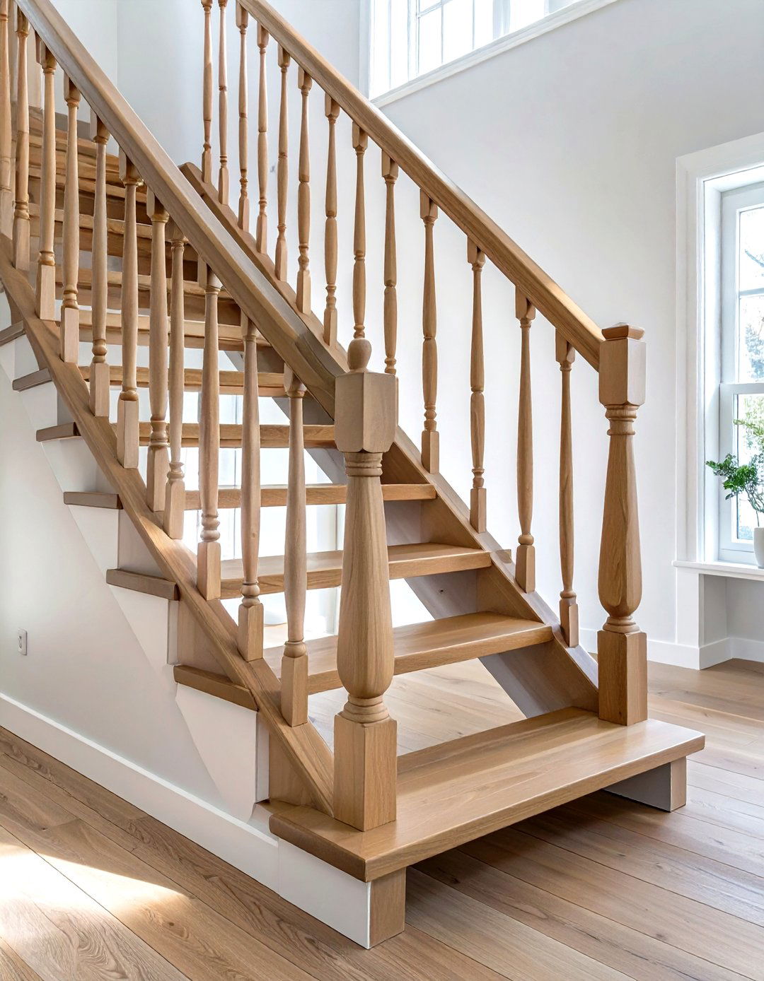Minimalist Wood Stairway Railing - 30 stairway railing ideas