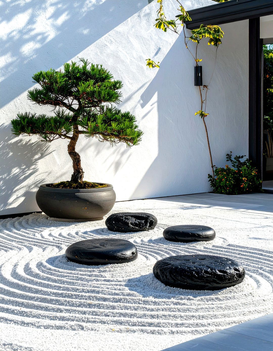 Minimalist Zen Garden on a Small Patio - 30 small patio garden ideas