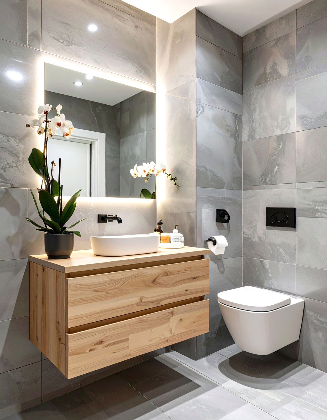 Minimalist Zen Half Bathroom - 30 half bathroom remodel ideas