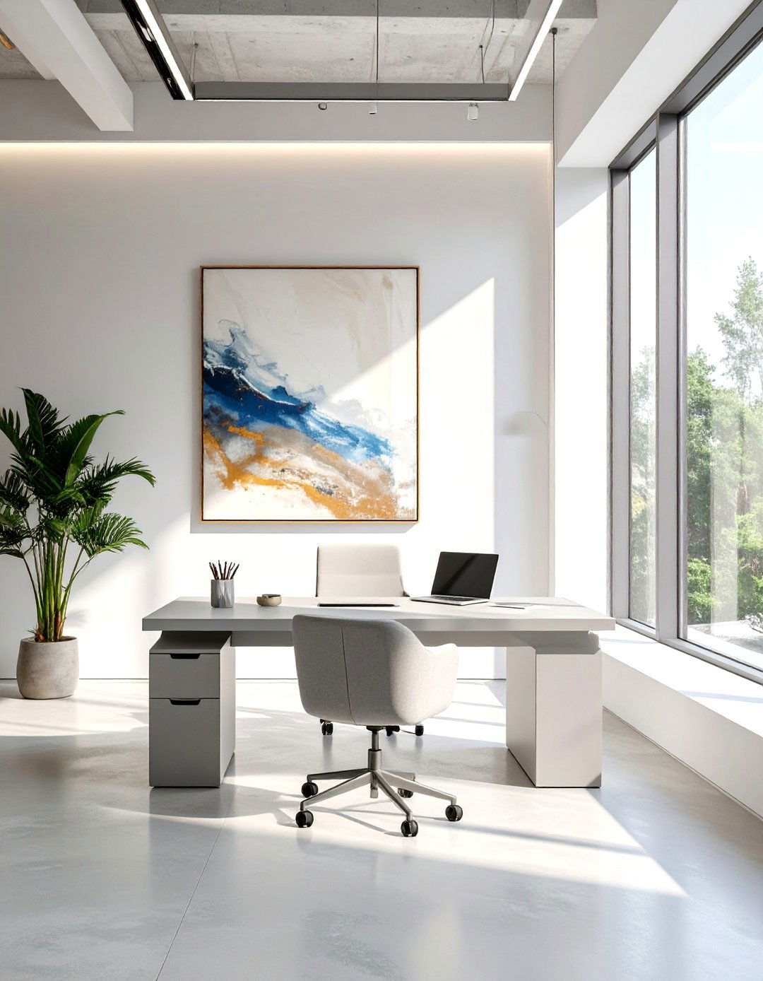 Minimalist Zen Office Design - 30 modern office interior design ideas