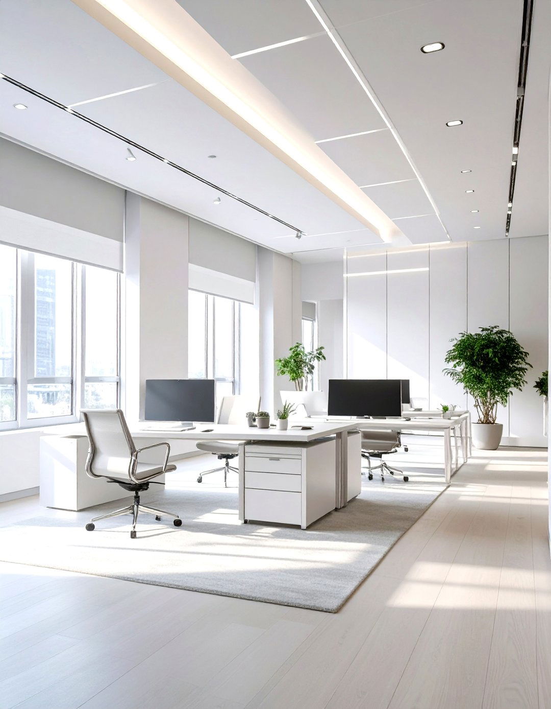 Minimalist Zen Office Focus - 30 corporate office interior design ideas