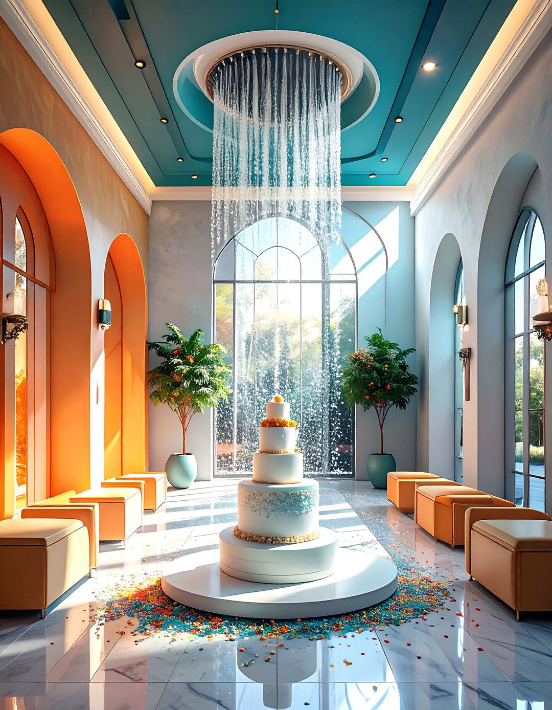 Minimalist and Modern Sprinkle Shower - 30 sprinkle shower ideas
