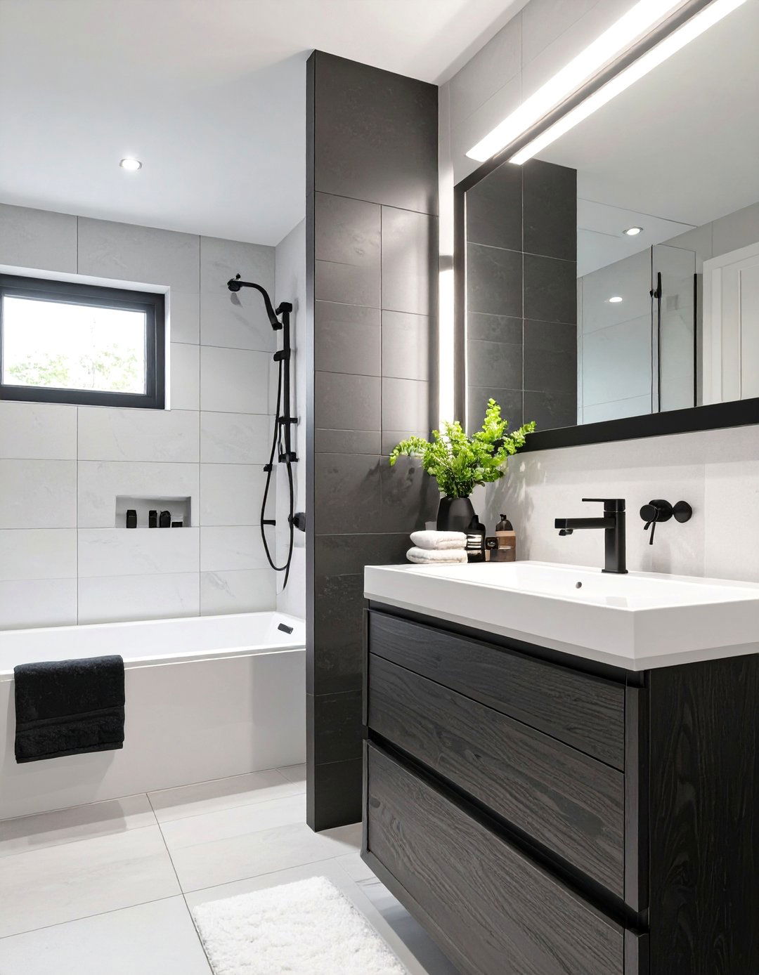 30 Stunning Black and White Bathroom Ideas for You