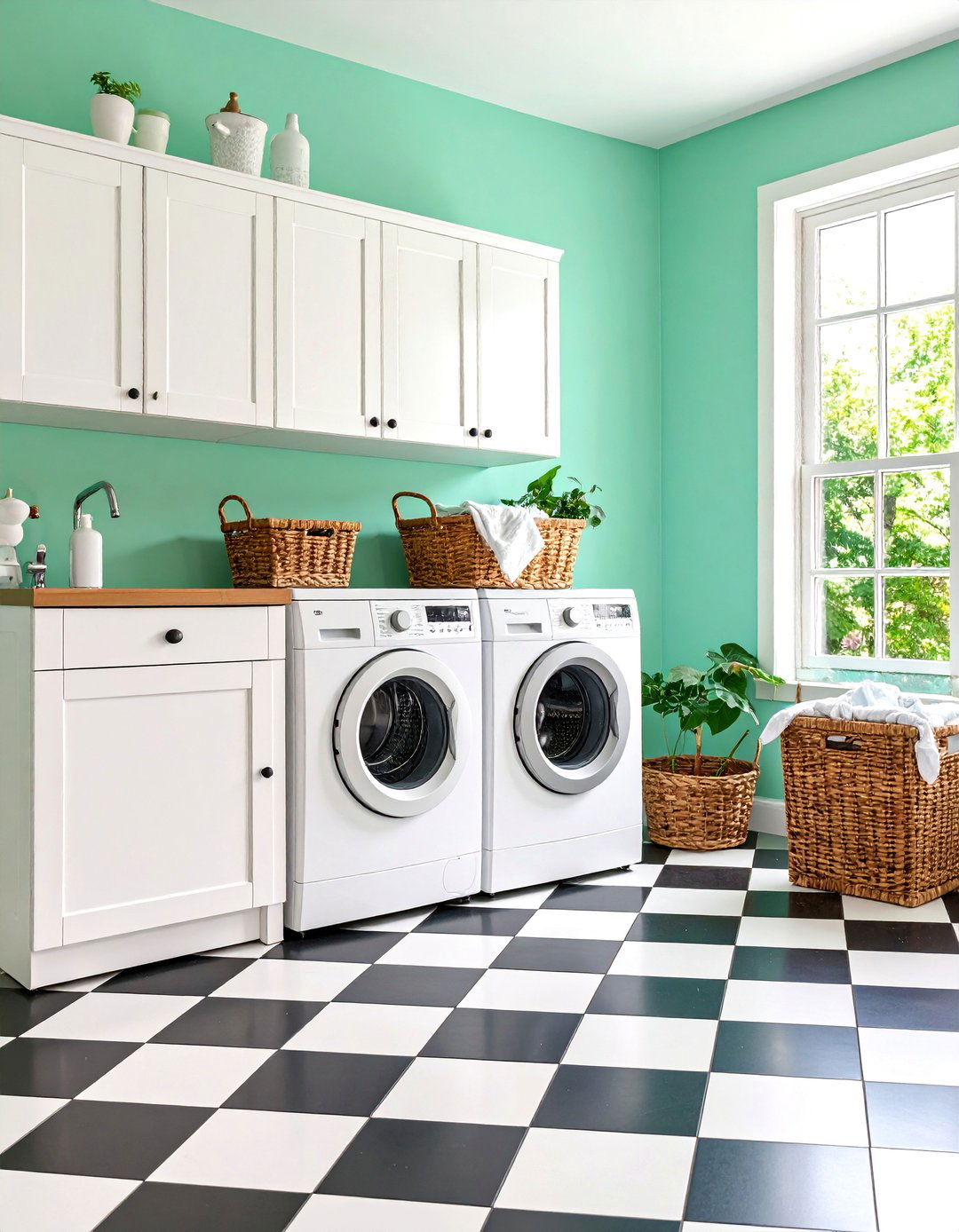 Mint Green Laundry Room - 30 laundry room color ideas