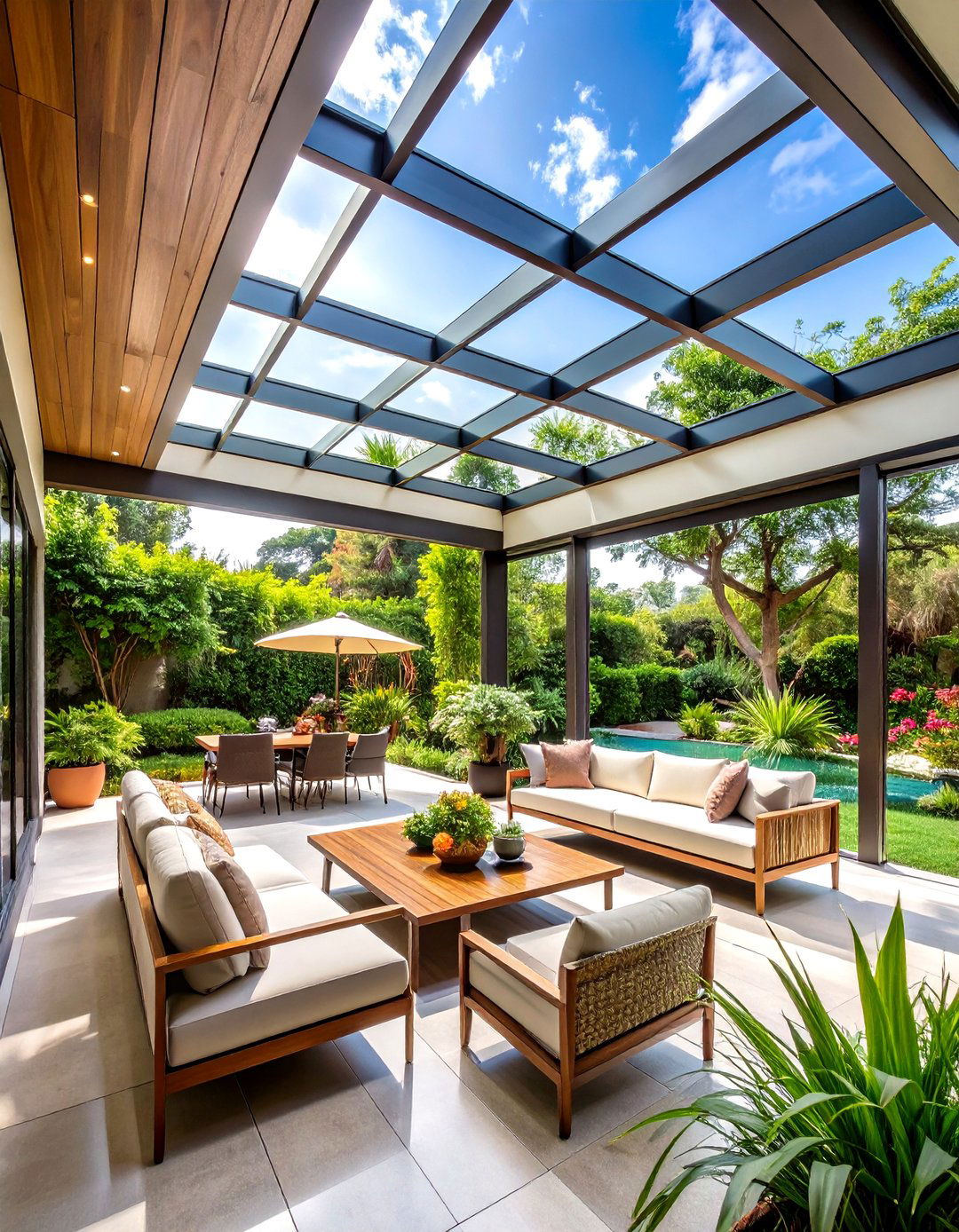 Mirror Panel Patio Ceiling - 30 patio ceiling ideas
