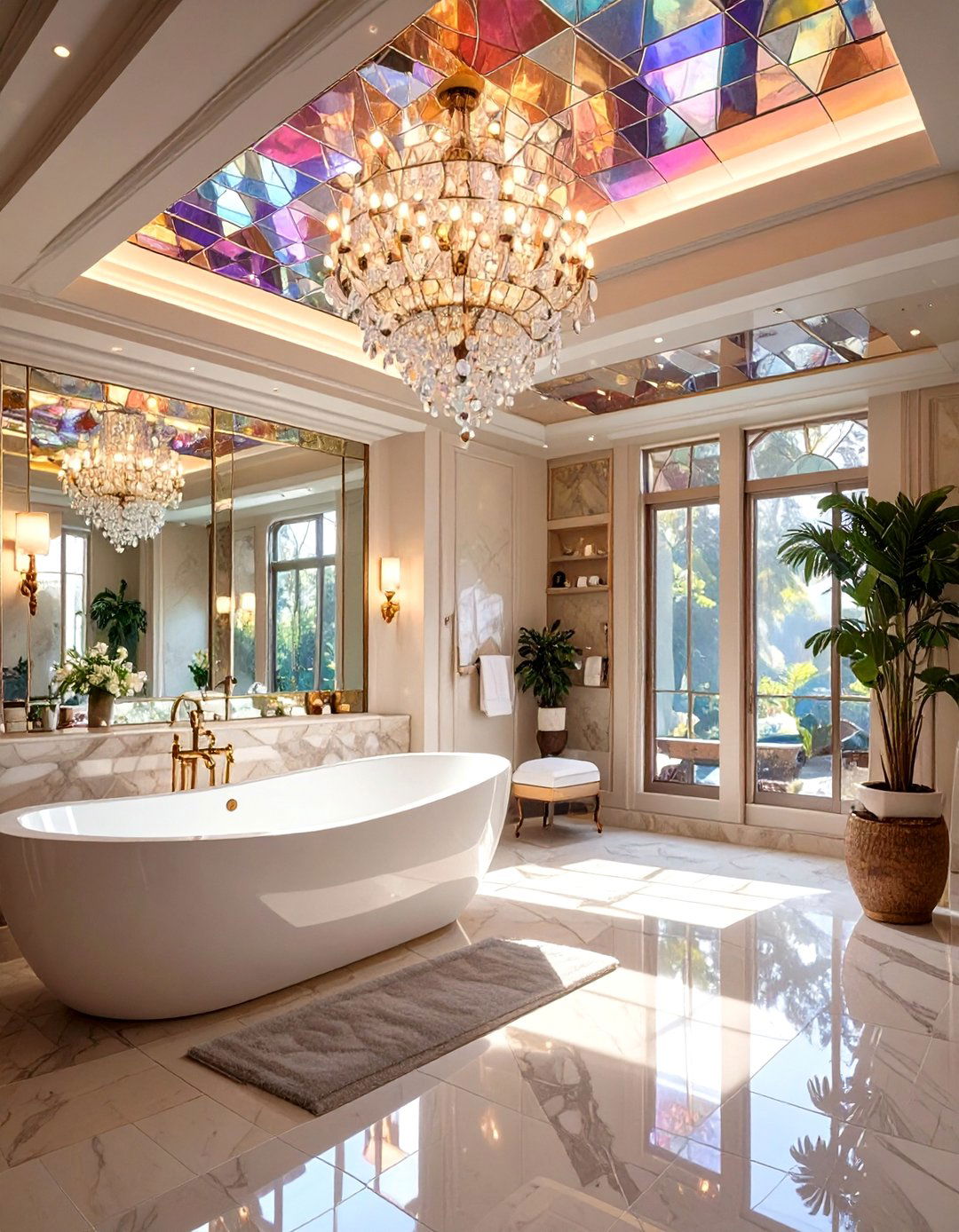 Mirrored Bathroom Ceiling - 30 bathroom ceiling ideas