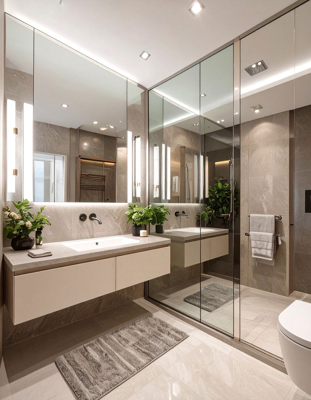 Mirrored Bathroom Wall Panels - 30 bathroom wall panels ideas