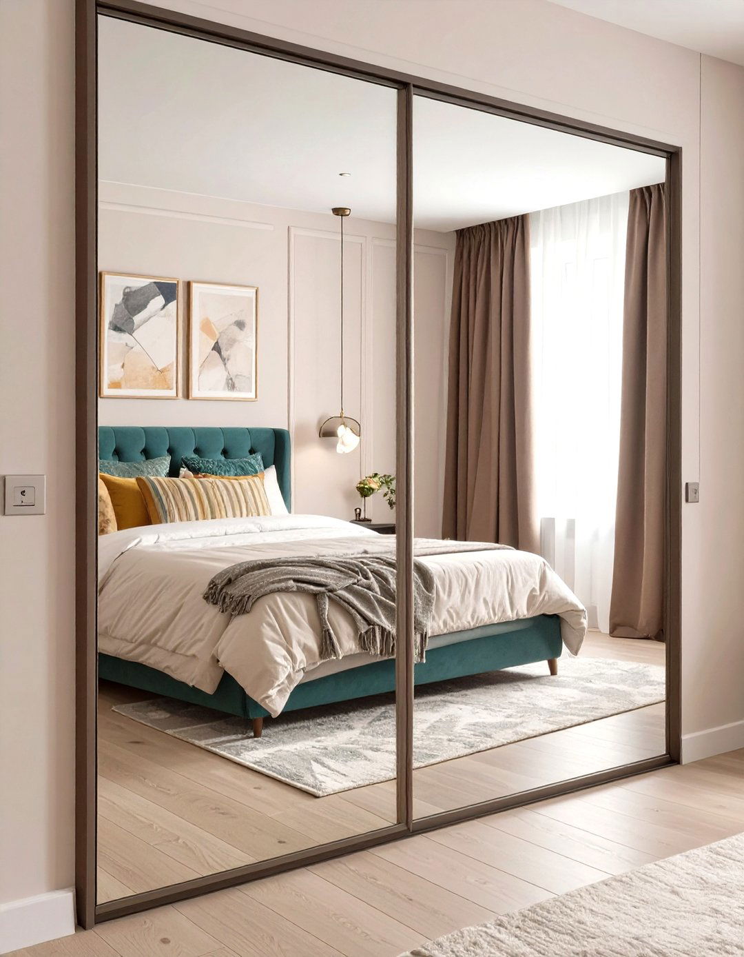 Mirrored Bedroom Door - 30 bedroom door ideas