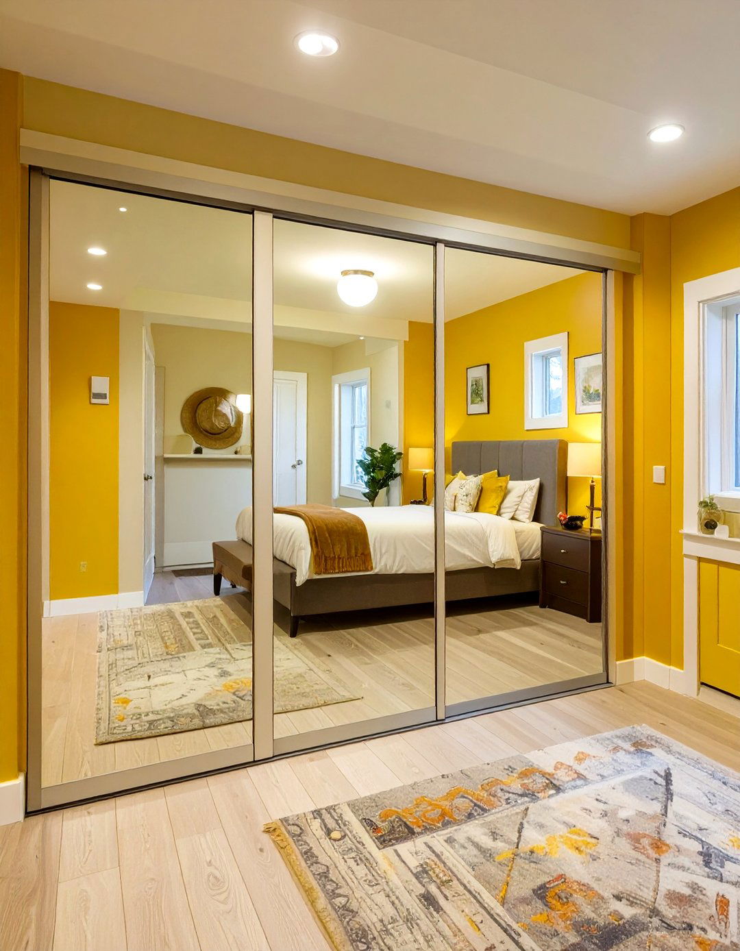 Mirrored Closet Door Bedroom - 30 basement bedroom ideas on a budget