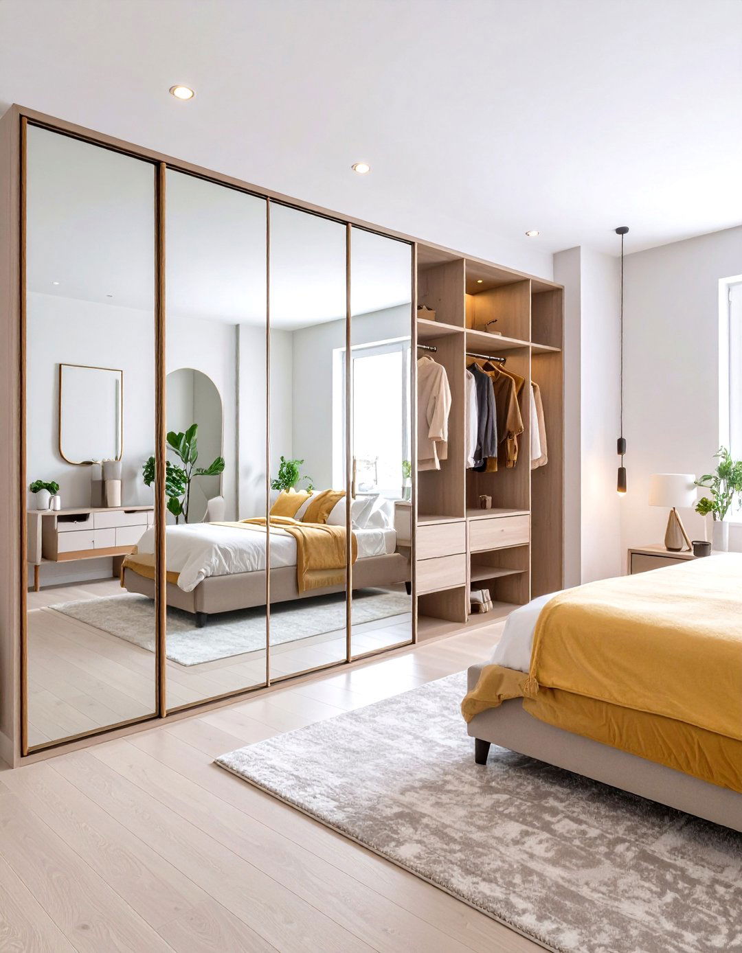 Mirrored Closet Doors - 30 pinterest bedroom ideas
