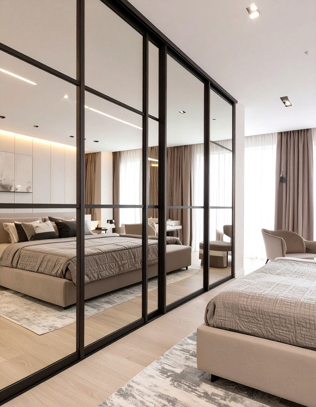 Mirrored Closet Doors - 30 closet door ideas for bedroom