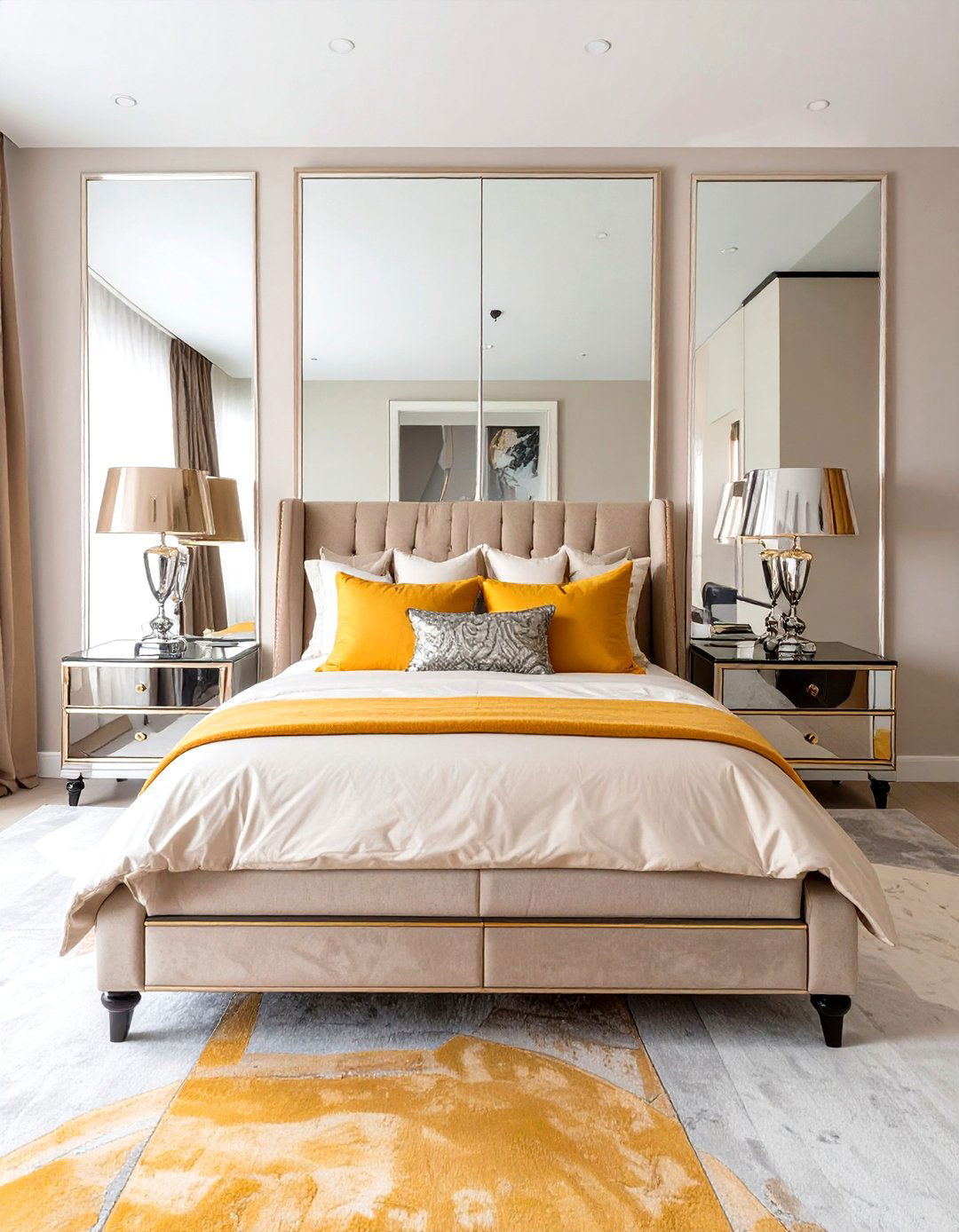Mirrored Furniture Pieces for Ultimate Symmetry - 30 symmetrical balance in interior design ideas
