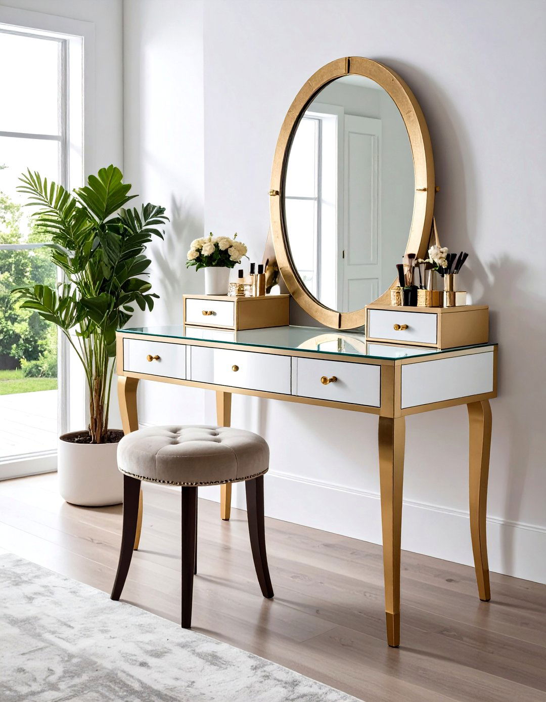 Mirrored Furniture Vanity - 30 diy vanity ideas
