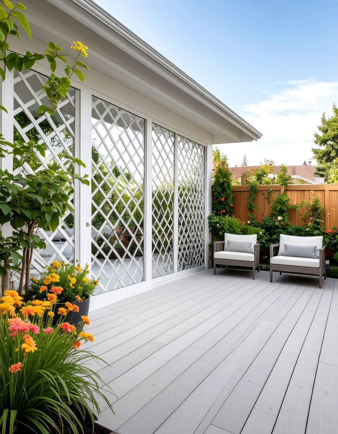 Mirrored Lattice for Small Decks - 30 deck lattice ideas