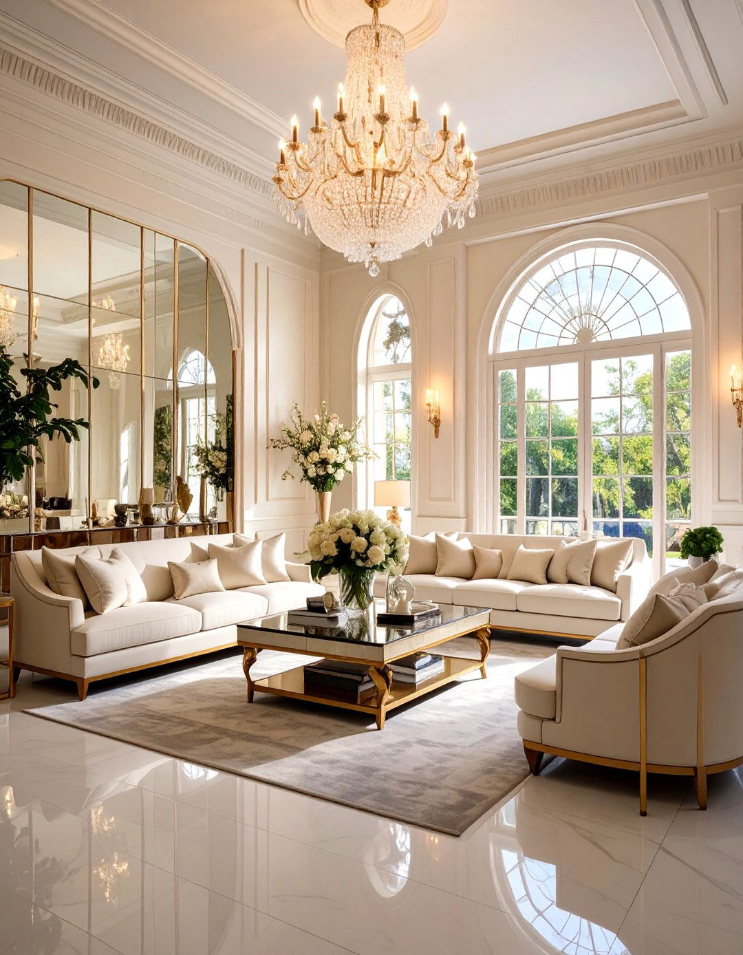 Mirrored Panel Wainscoting - 30 living room wainscoting ideas