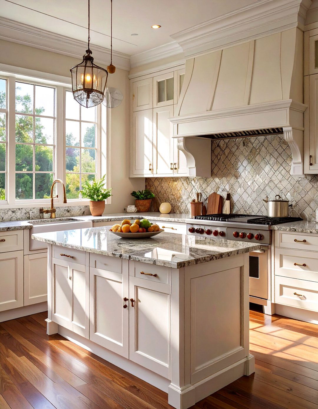 Mirrored Tile Backsplash - 30 backsplash ideas for white cabinets and granite countertops