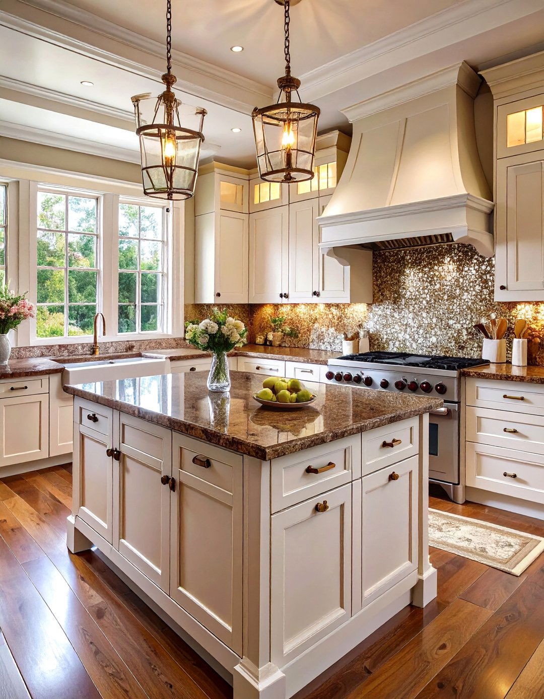 Mirrored Tile Backsplash - 30 backsplash ideas for fantasy brown granite countertops