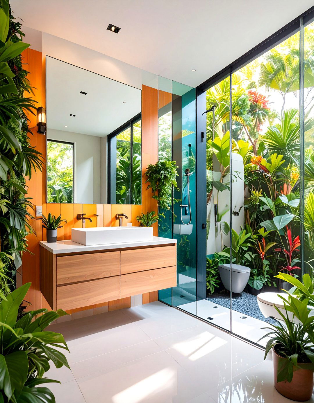 Mirrored Wall Bathroom Design - 30 50 small bathroom ideas with shower and toilet