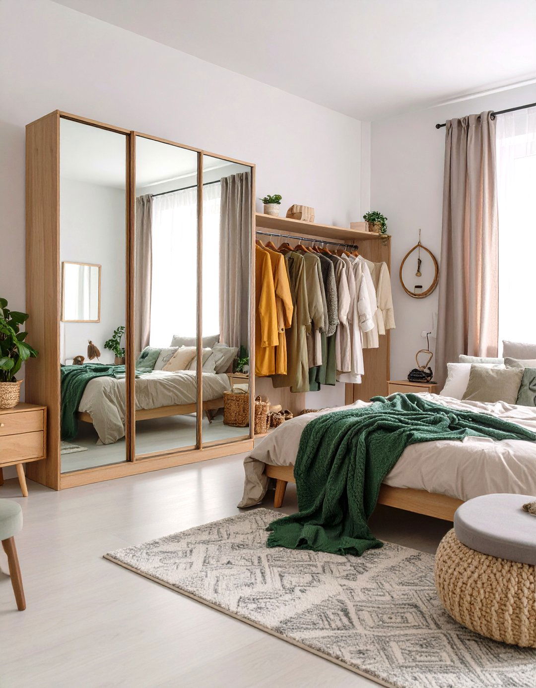 Mirrored Wardrobe Doors - 30 romantic warm and cozy bedroom ideas