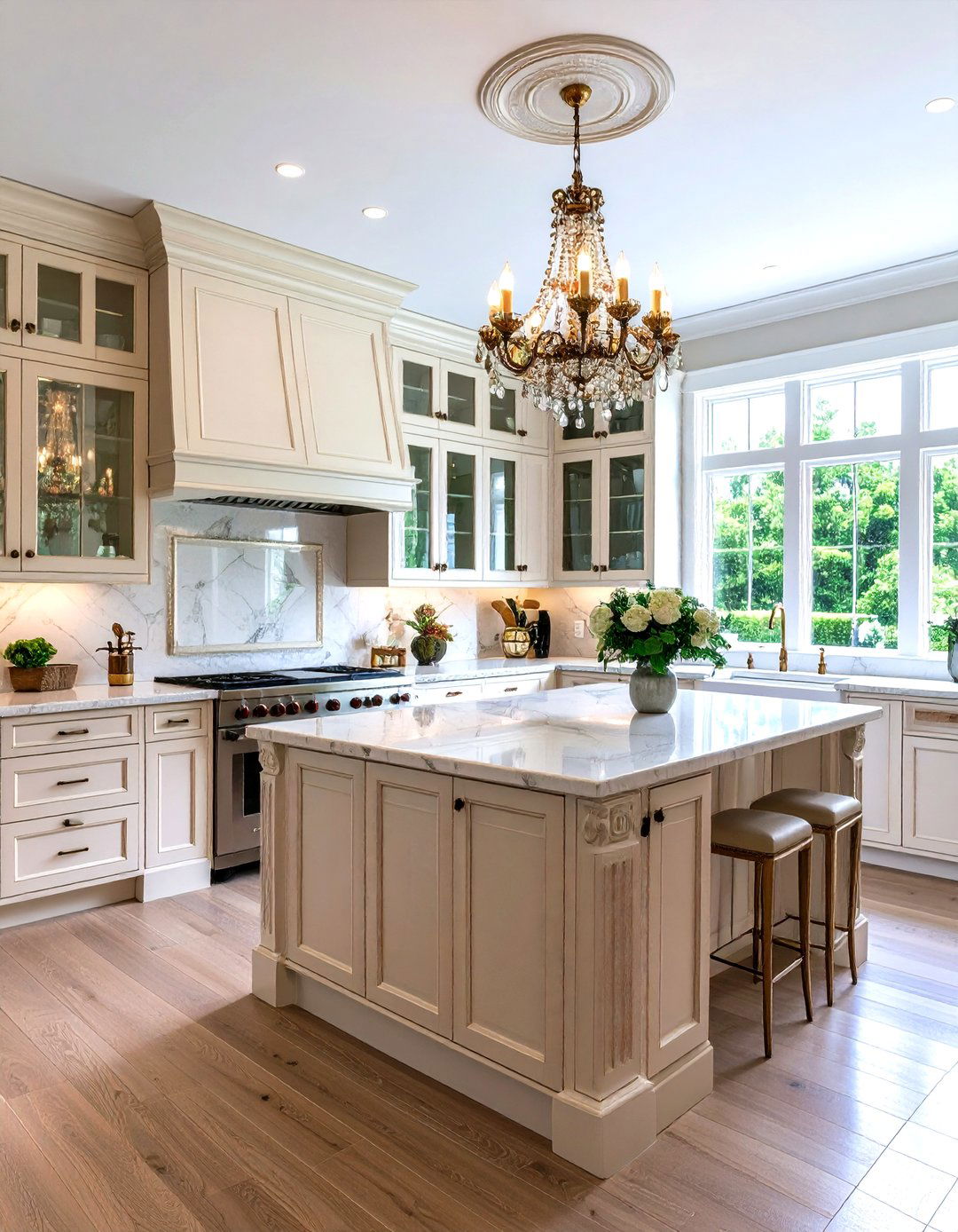 Mirrored and Antique Glass Kitchen Cabinets - 30 design kitchen cabinets ideas