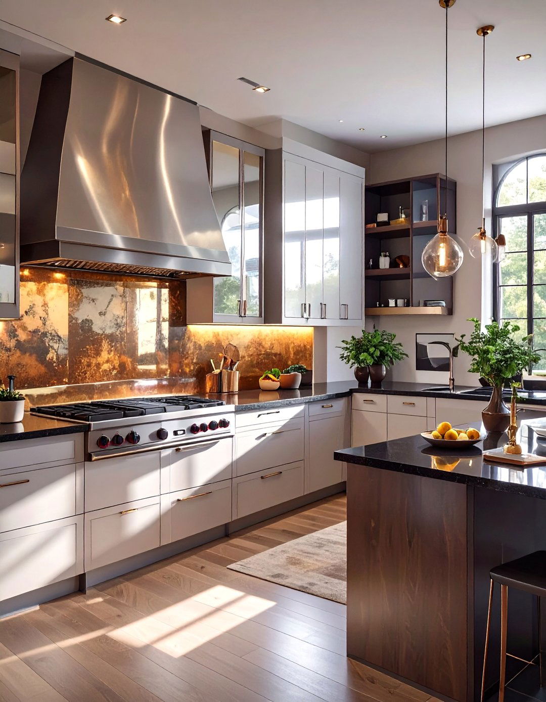 Mirrored and Antique Mirror Kitchen Backsplash - 30 backsplash ideas for white kitchen