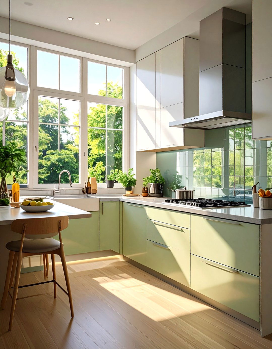 Mirrored or Reflective Backsplash - 30 very small kitchen ideas