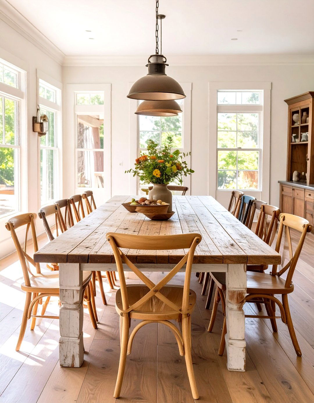 Mismatched Dining Chairs - 30 what is country interior design ideas