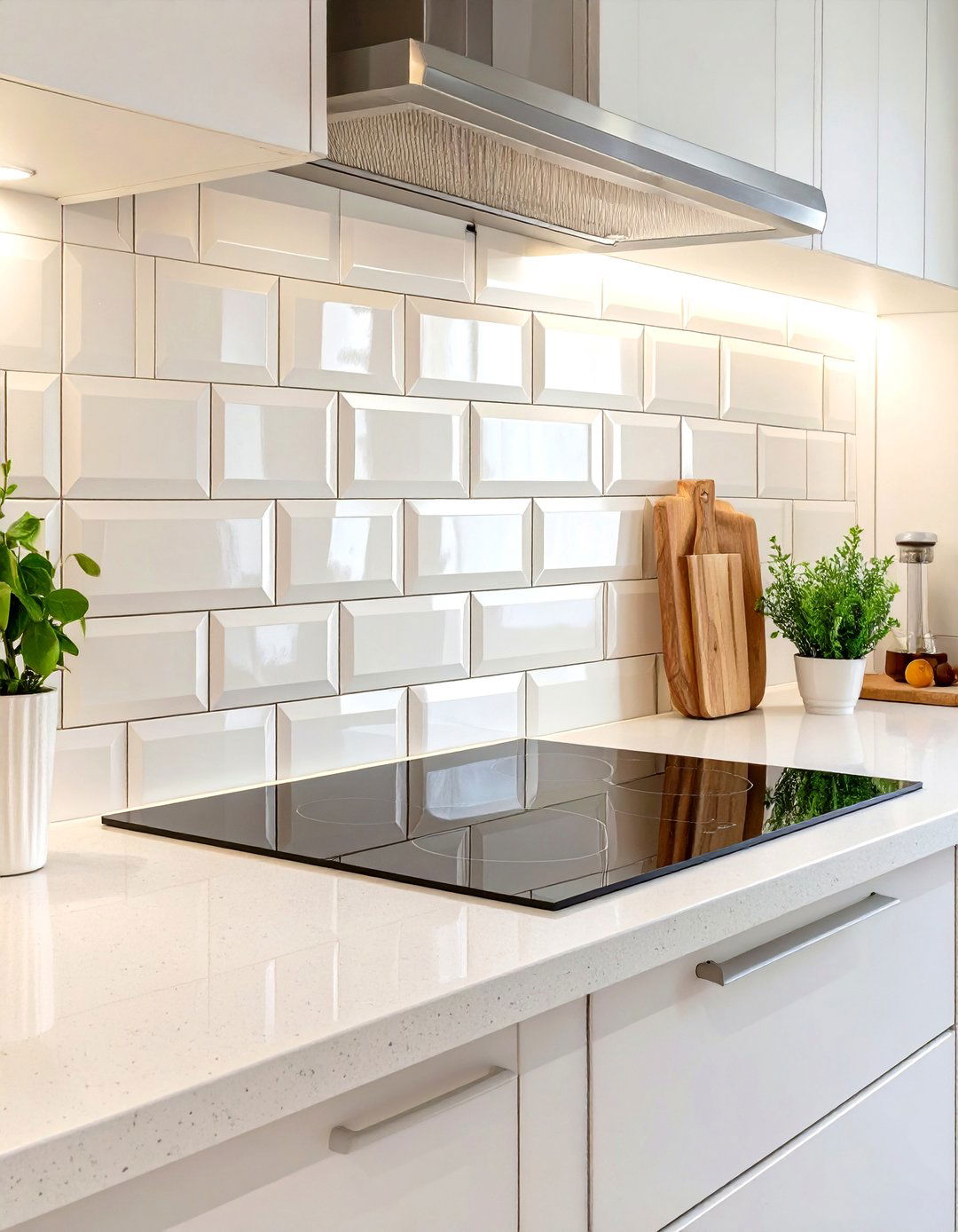 Mixed Finish Subway Tile Backsplash - 30 subway tile backsplash ideas