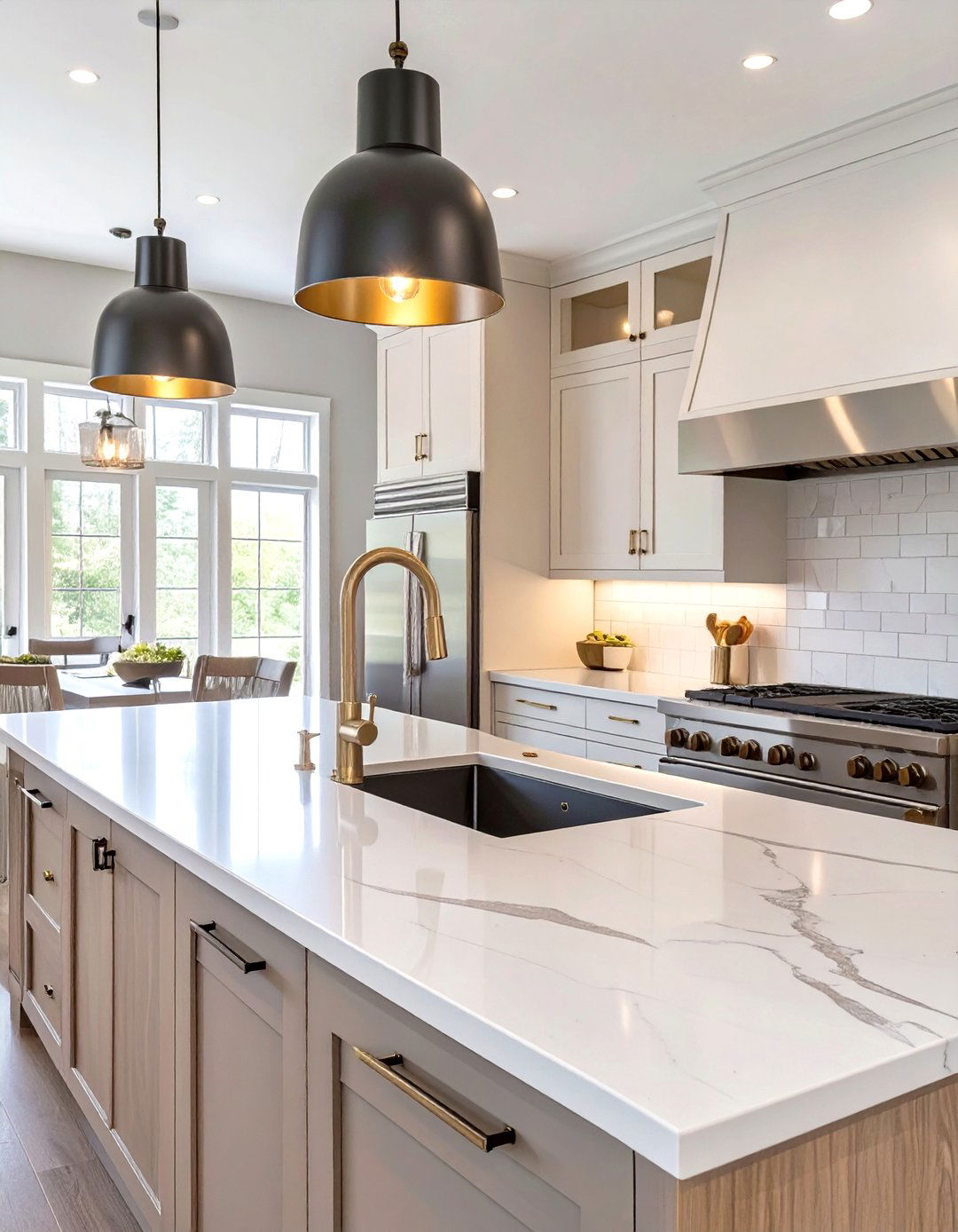 Mixed Metal Finishes for a Curated Look - 30 transitional kitchen design ideas