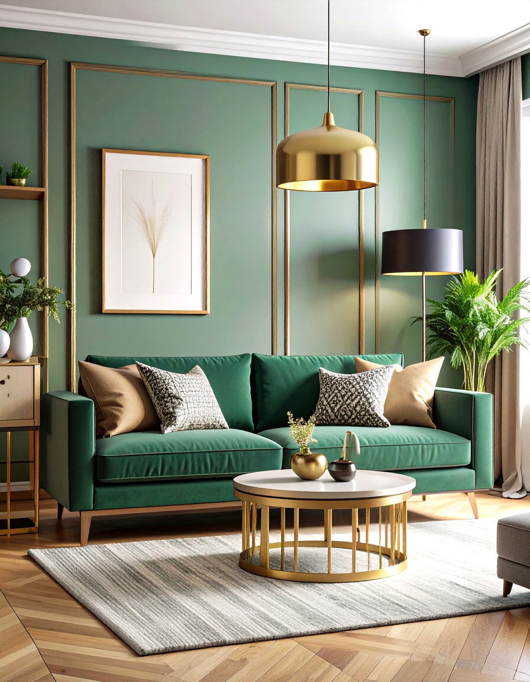 Mixed Metal Finishes - 30 pottery barn living room ideas