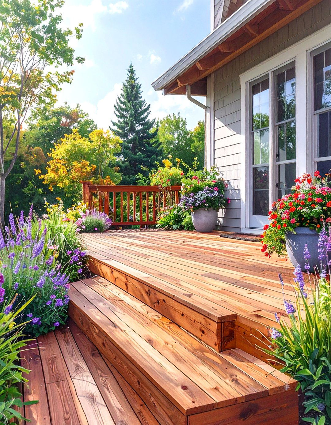 Mixed Width Horizontal Boards - 30 horizontal deck skirting ideas