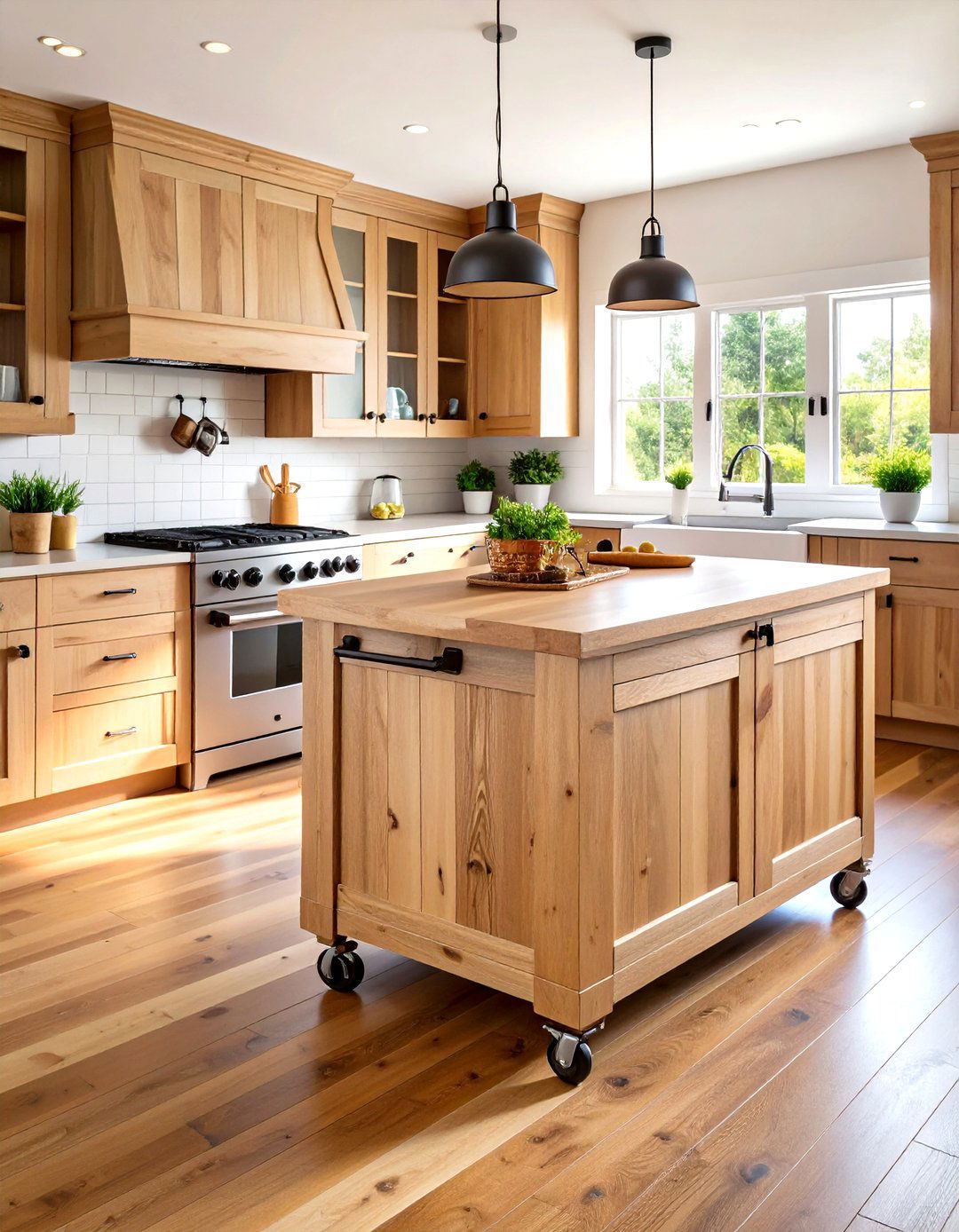 Photo inspiration: Rustic Industrial Style Kitchens With Island Reference: 30 Rustic Farmhouse Kitchen Island Ideas For Your Home