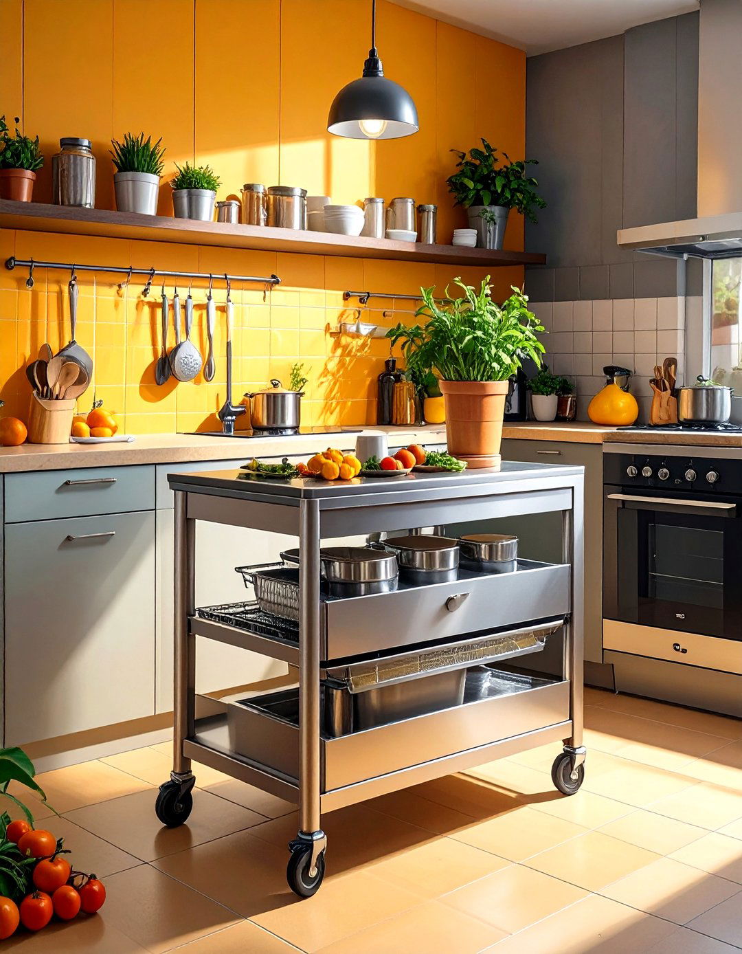 Mobile Small Kitchen Cabinet Cart - 30 small kitchen cabinet ideas