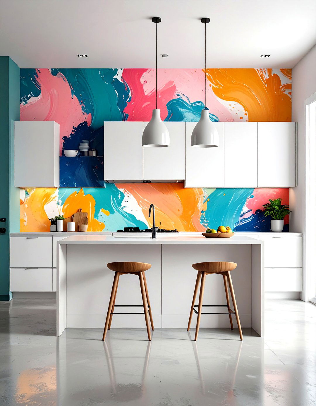 Modern Abstract Kitchen Wallpaper - 30 kitchen wallpaper ideas