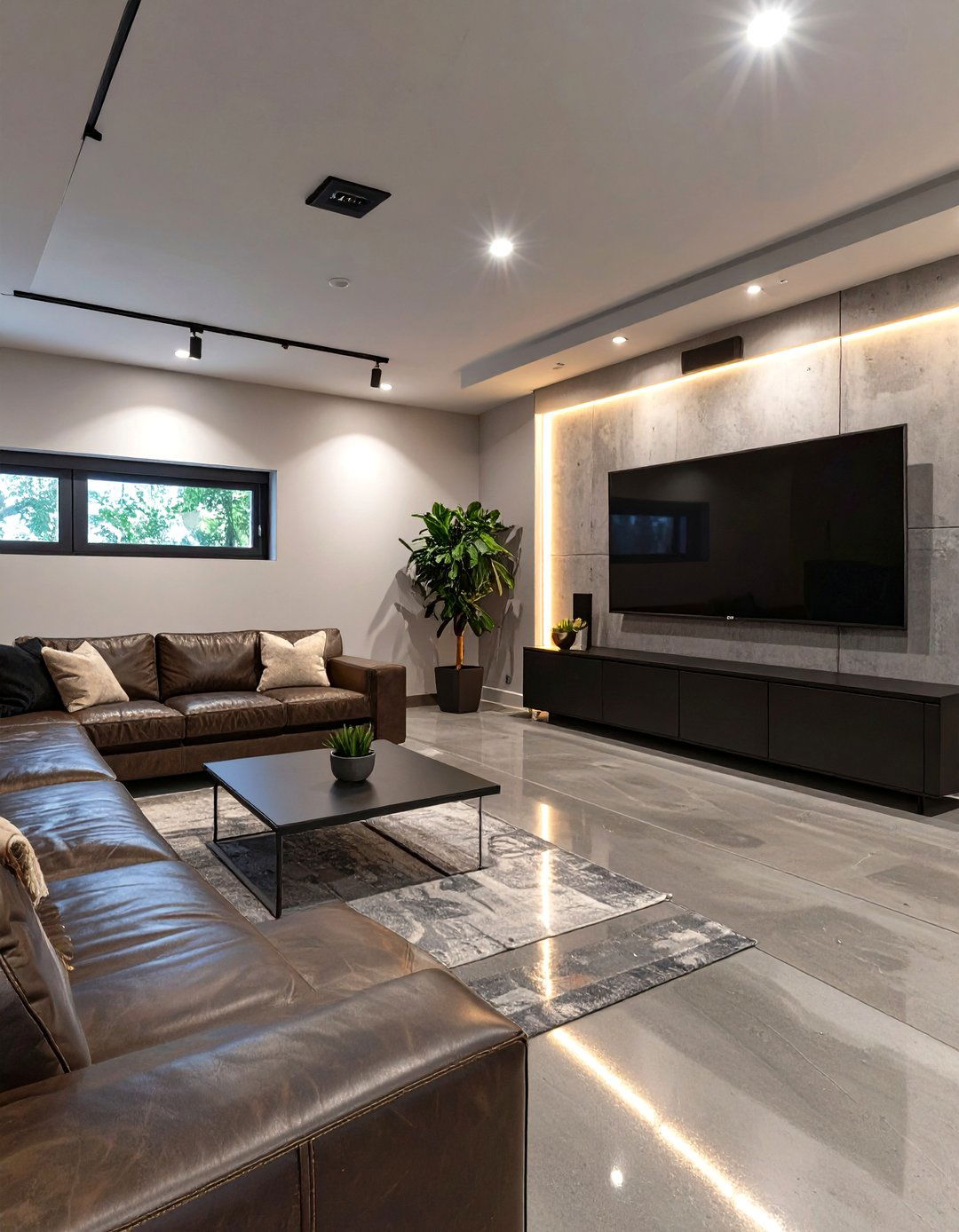 Modern Basement Entertainment Hub - 30 basement furniture ideas