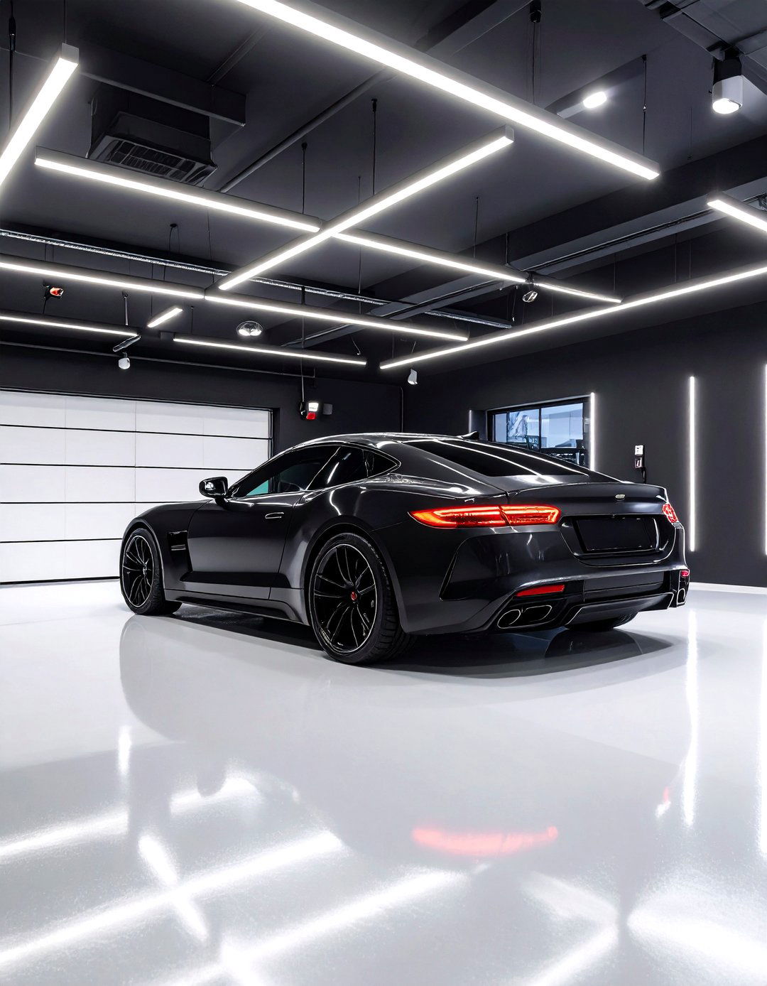 Modern Blackout Garage Theme - 30 garage paint color ideas