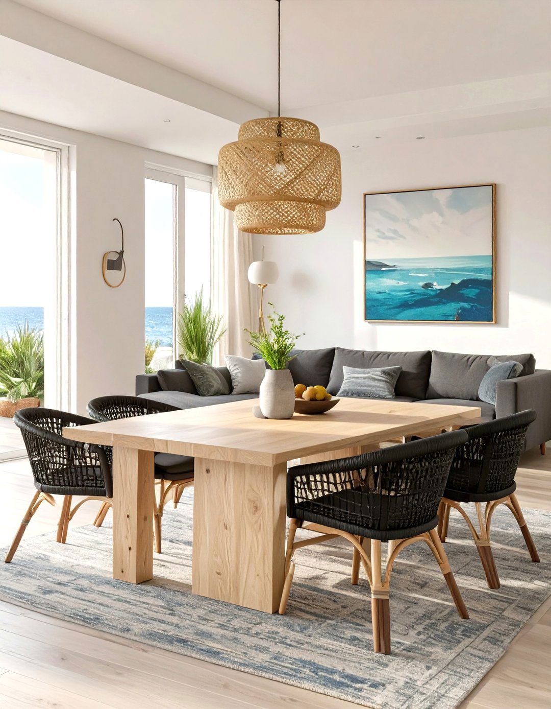 Modern Coastal with a Twist - 30 lounge dining room ideas