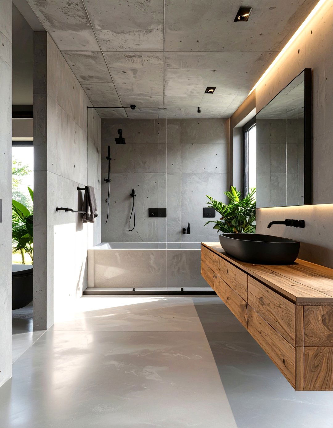 Modern Concrete Bathroom - 30 bathroom pictures ideas