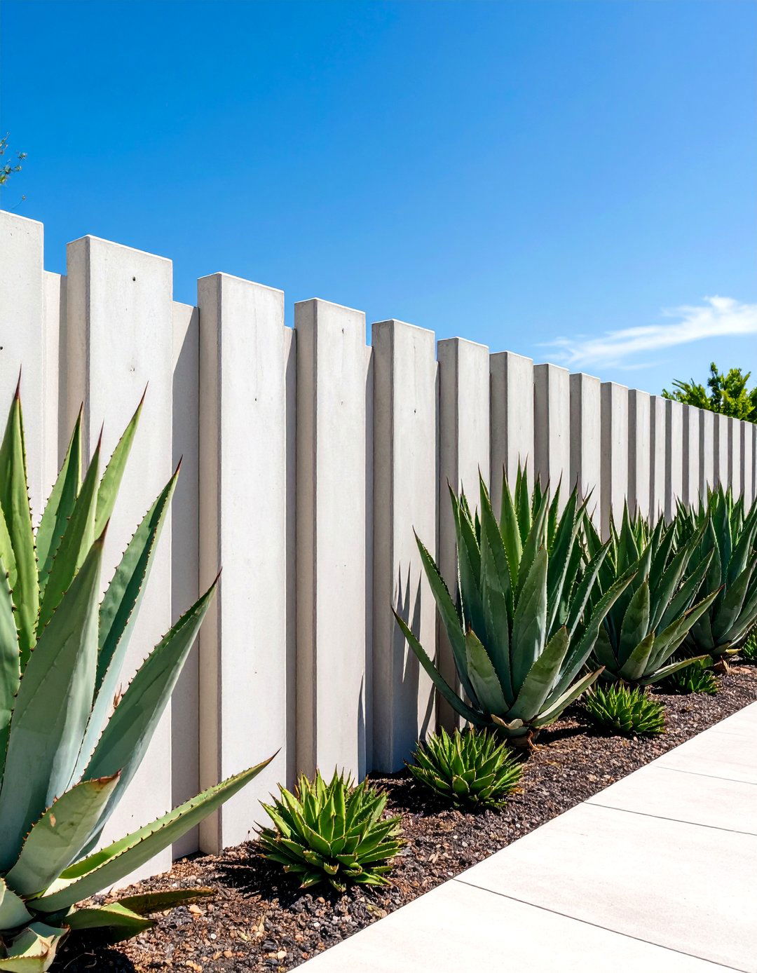 Modern Concrete Fence - 30 backyard fence ideas