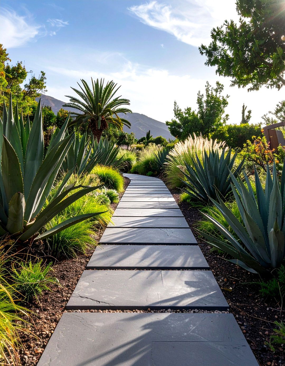 Modern Concrete Paver Garden Path - 30 garden path ideas