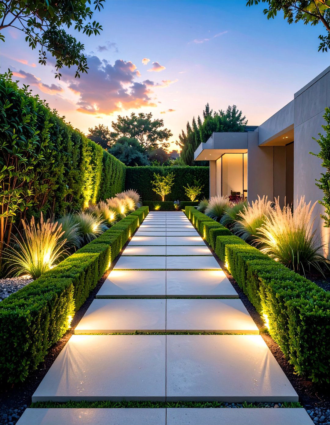 Modern Concrete Paver Walkway - 30 backyard walkway ideas